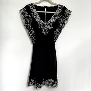 Embroidered black and white sundress
